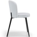 Ver imagem 2 de Kit 2 Cadeiras Sala de Jantar Estofada Gavi L02 Linho Cinza - Lyam Decor