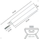 Ver imagem 2 de Churrasqueiro Pro: Espeto Triplo para Churrasco com 79 Cm!
