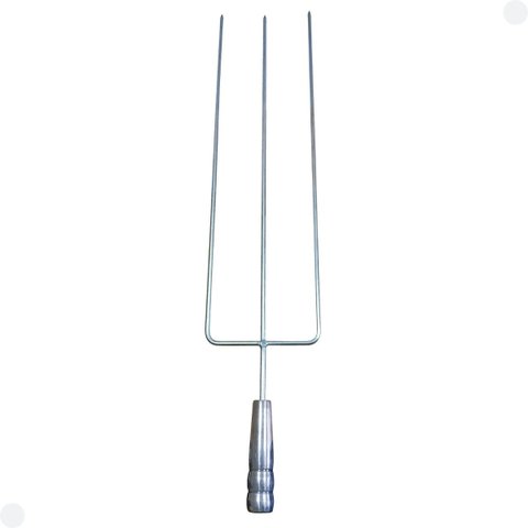 Churrasqueiro Pro: Espeto Triplo para Churrasco com 79 Cm!