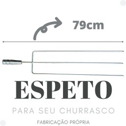 Churrasqueiro Pro: Espeto Triplo para Churrasco com 79 Cm! - 6