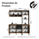 Ver imagem 5 de Armário de Cozinha Completa 165 cm Rustic/Preto Lille Madesa 01