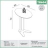 Mesa Auxiliar 60x40cm Tb604 Dalla Costa - Off White - 3