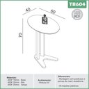 Ver imagem 3 de Mesa Auxiliar 60x40cm Tb604 Dalla Costa - Off White
