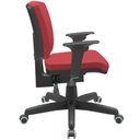 Ver imagem 6 de Kit 2 Cadeiras de Escritório Executiva Office Giratória Preto Baixa Flexi P03 Vinil Vermelho - Lyam