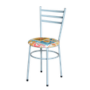 Ver imagem 2 de 6 Cadeiras Epoxi Cinza para Cozinha Assento Floral:happy Hour