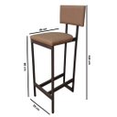 Ver imagem 6 de Kit 2 Banquetas Hator para Balcão e Área Gourmet Marrom