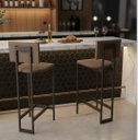 Ver imagem 2 de Kit 2 Banquetas Altas Hator para Balcão e Área Gourmet Marrom