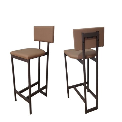 Kit 2 Banquetas Hator para Balcão e Área Gourmet Marrom