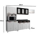 Ver imagem 5 de Cozinha de Aço Completa Telasul Mirage com Balcão Branco/preto