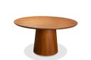 Ver imagem 4 de Mesa de Jantar Roma Redonda 06 Lugares 150cm Base Amêndoa Tampo Madeira