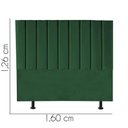 Ver imagem 2 de Cabeceira Estofada Queen 160cm Carla Ii Suede Verde - D a Decor