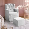 Poltrona Cadeira de Amamentação Balanço + Puff Ternura Material Sintético - Star Confort Poltrona Am - 1