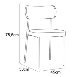 Kit com 2 Cadeira Mila Laminado Wisky - Fdecor - 4