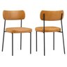 Kit com 2 Cadeira Mila Laminado Wisky - Fdecor - 1