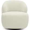 Ver imagem 3 de Poltrona Decorativa Orgânica Giratória para Sala Living Barolo L06 Veludo Bege - Lyam Decor