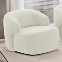 Ver imagem 2 de Poltrona Decorativa Orgânica Giratória para Sala Living Barolo L06 Veludo Bege - Lyam Decor