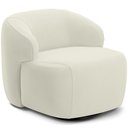 Ver imagem 1 de Poltrona Decorativa Orgânica Giratória para Sala Living Barolo L06 Veludo Bege - Lyam Decor