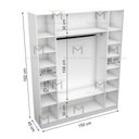 Ver imagem 2 de MODULO CLOSET OU LOJA COM CABIDEIRO M87.2021.B (EXPOSITOR) MUNDI MOVEIS