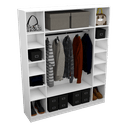 Ver imagem 1 de MODULO CLOSET OU LOJA COM CABIDEIRO M87.2021.B (EXPOSITOR) MUNDI MOVEIS