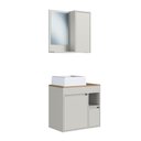 Ver imagem 2 de Conjunto Banheiro Gabinete com Cuba e Espelheira 2 Portas 1 Gaveta 60cm Multimóveis Crart-CON012 -