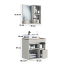 Ver imagem 4 de Conjunto Banheiro Gabinete com Cuba e Espelheira 2 Portas 1 Gaveta 60cm Multimóveis Crart-CON012 -