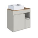 Ver mais imagens de Conjunto Banheiro Gabinete com Cuba e Espelheira 2 Portas 1 Gaveta 60cm Multimóveis Crart-CON012 -