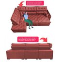Ver imagem 3 de Sofá de Canto Retrátil e Reclinável com Molas Cama Inbox Platinum Esquerdo 3.00M x 2.36M Suede Vermelho