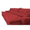 Ver imagem 3 de Sofá Lisboa 3,52M Retrátil e Reclinável, Molas No Assento e Almofadas Lombar Tecido Suede