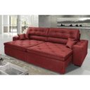 Ver imagem 1 de Sofá Austin 2.02M Retrátil e Reclinável. Molas No Assento e Almofadas. Tecido Suede Velusoft