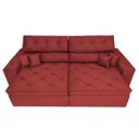 Ver imagem 5 de Sofá Austin 2.02M Retrátil e Reclinável. Molas No Assento e Almofadas. Tecido Suede Velusoft