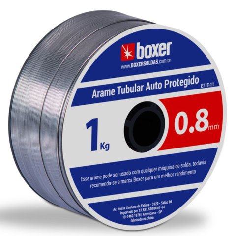Arame Auto Protegido 0,8mm 1 Kilo - E71t-11- Boxer Arame Auto Protegido 0,8mm 1 Kilo - 1570003 - Box