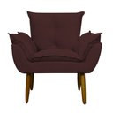 Ver imagem 2 de Poltrona Decorativa para Sala de Estar e Quarto Opala Suede Herrero:marsala