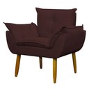 Ver imagem 3 de Poltrona Decorativa para Sala de Estar e Quarto Opala Suede Herrero:marsala