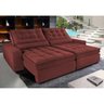 Sofá Retrátil e Reclinável, Molas Ensacadas Cama Inbox Gold 2,12M Tecido Suede Velusoft Vermelho - 1