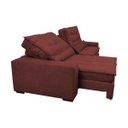 Ver imagem 7 de Sofá Retrátil e Reclinável, Molas Ensacadas Cama Inbox Gold 2,12M Tecido Suede Velusoft Vermelho