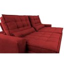 Ver imagem 4 de Sofá Retrátil e Reclinável com Molas Ensacadas Cama Inbox Gold 2,52M Tecido Suede Velusoft Vermelho
