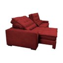 Ver mais imagens de Sofá Retrátil e Reclinável com Molas Ensacadas Cama Inbox Gold 2,52M Tecido Suede Velusoft Vermelho