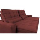 Ver imagem 4 de Sofá Retrátil e Reclinável, Molas Ensacadas Cama Inbox Gold 3,12M Tecido Suede Velusoft Vermelho