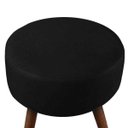 Ver imagem 5 de Puff Cama Inbox Hilda Redondo com Pés em Madeira Maciça Tecido Suede Preto