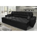 Ver imagem 1 de Sofá Austin 2.22M Retrátil e Reclinável. Molas No Assento e Almofadas. Tecido Suede Velusoft