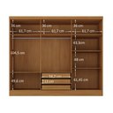 Ver imagem 7 de Guarda-Roupa 100% MDF 6 Portas 3 Gavetas Lisboa Yescasa Bege/Cinamomo/Off White