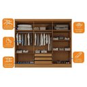 Ver imagem 6 de Guarda-Roupa 100% MDF 6 Portas 3 Gavetas Lisboa Yescasa Bege/Cinamomo/Off White