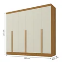 Ver imagem 3 de Guarda-Roupa 100% MDF 6 Portas 3 Gavetas Lisboa Yescasa Bege/Cinamomo/Off White