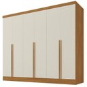 Ver imagem 2 de Guarda-Roupa 100% MDF 6 Portas 3 Gavetas Lisboa Yescasa Bege/Cinamomo/Off White