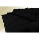 Ver imagem 4 de Sofá Austrália 3.82M Retrátil e Reclinável. Molas e Pillow No Assento Tecido Suede Preto Cama