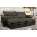 Ver imagem 1 de Sofá Retrátil e Reclinável Molas Ensacadas Cama Inbox Botonê 2,12M Espuma Viscoelástico Suede