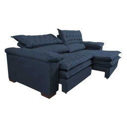 Sofá Retrátil e Reclinável Molas Ensacadas Cama Inbox Botonê 2,32M Espuma Viscoelástico Suede - 8