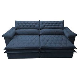 Sofá Retrátil e Reclinável Molas Ensacadas Cama Inbox Botonê 2,32M Espuma Viscoelástico Suede - 5