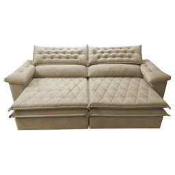 Sofá Retrátil e Reclinável Molas Ensacadas Cama Inbox Botonê 2,32M Espuma Viscoelástico Suede - 5