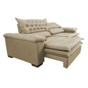 Ver imagem 7 de Sofá Retrátil e Reclinável Molas Ensacadas Cama Inbox Botonê 2,32M Espuma Viscoelástico Suede